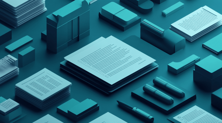 contrato firmado con multiples anexos apilados