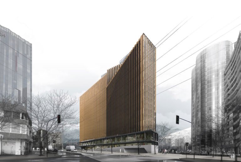 fachada moderna edificio matta las condes