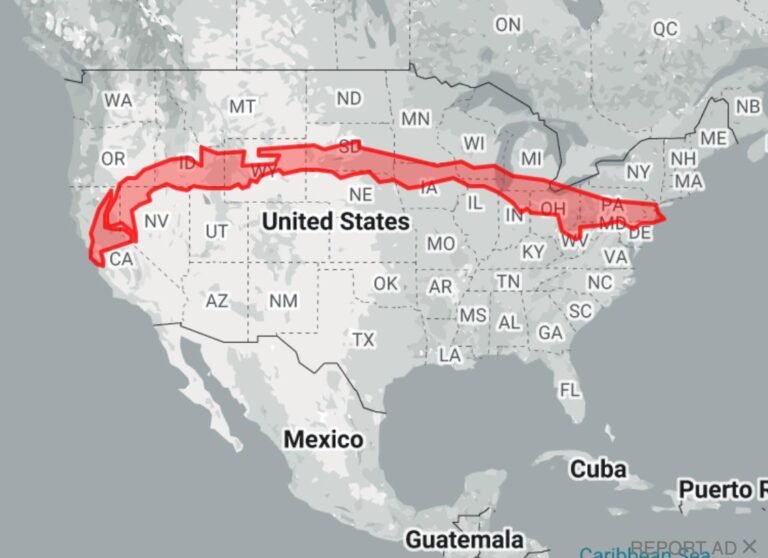 mapa con ruta desde chile a estados unidos