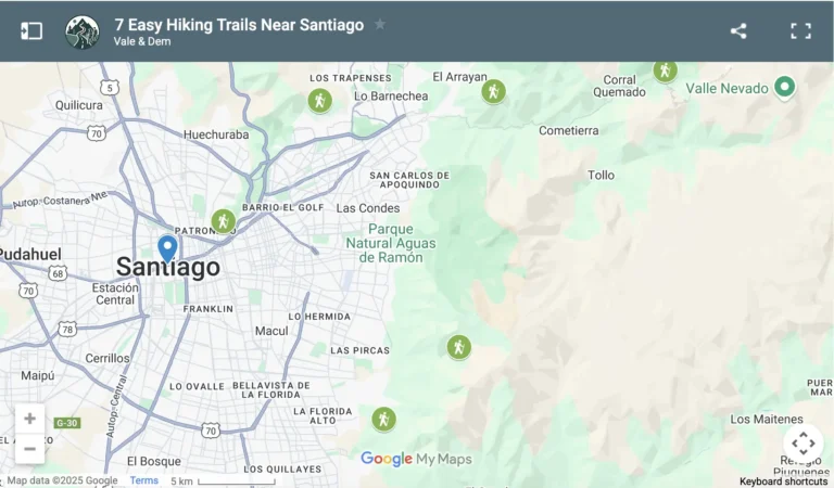 mapa urbano con rutas entre alto macul y la florida