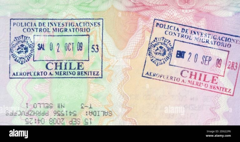 Cuál Es El Formato Correcto Para La Autorización De Salida Del País En Chile 27 pasaporte chileno con sello de salida